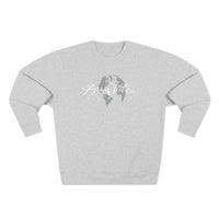 ALL WORLD LONGITUDE LATITUDE Unisex Premium Crewneck Sweatshirt