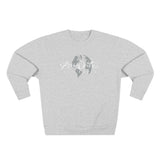 ALL WORLD LONGITUDE LATITUDE Unisex Premium Crewneck Sweatshirt