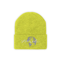 ALL WORLD LATITUDE LONGITUDE Knit Beanie